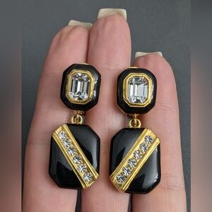 Vintage Monet Drop/Dangle Clip Earrings